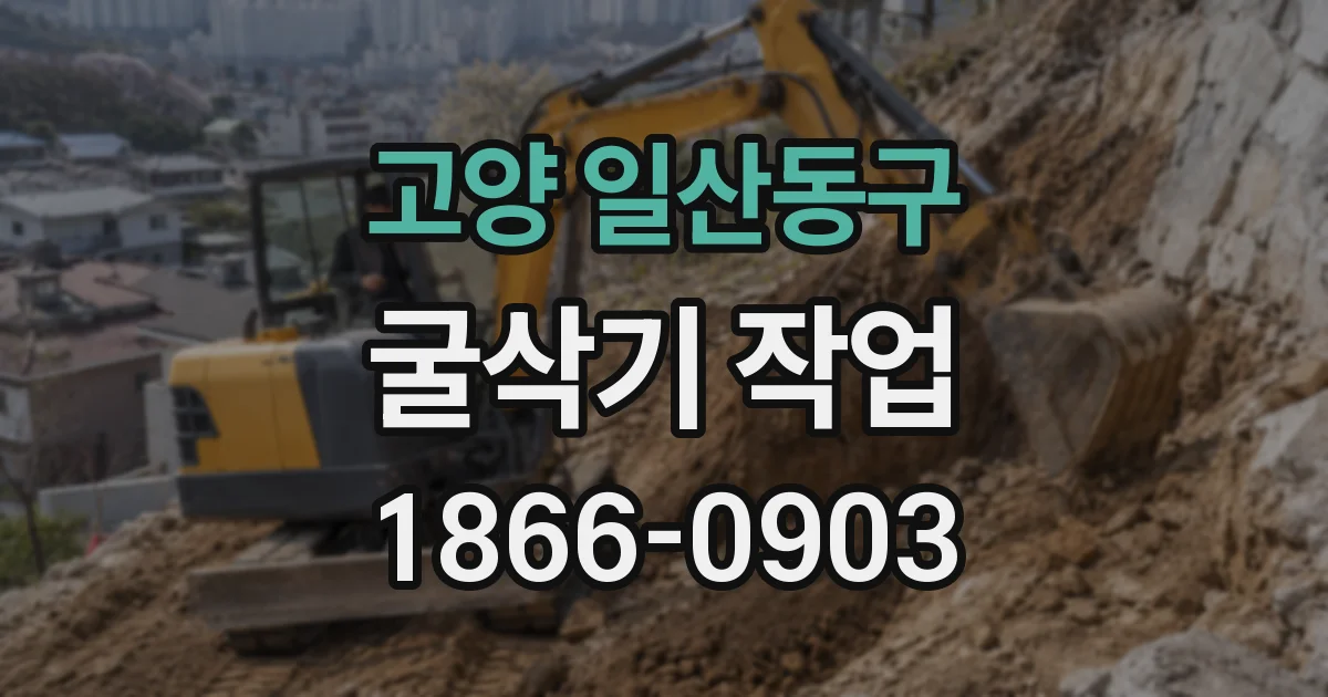 고양 일산동구 굴삭기 작업