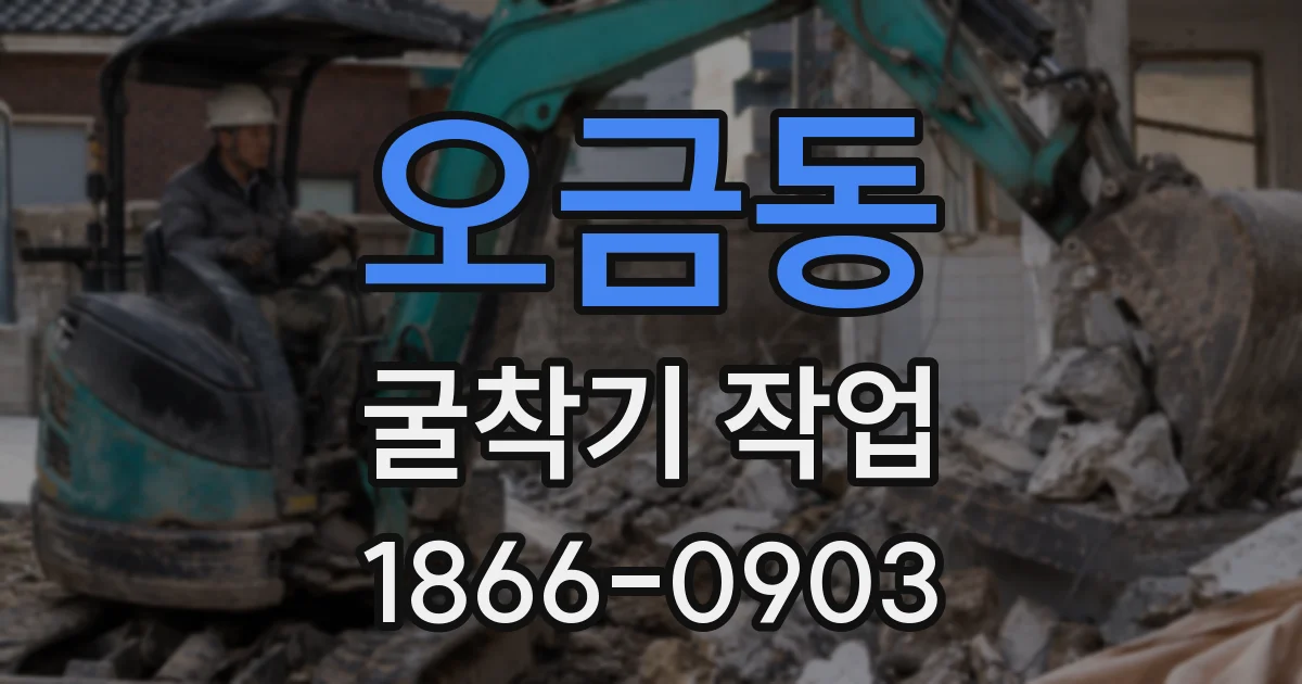 오금동 굴착기 작업