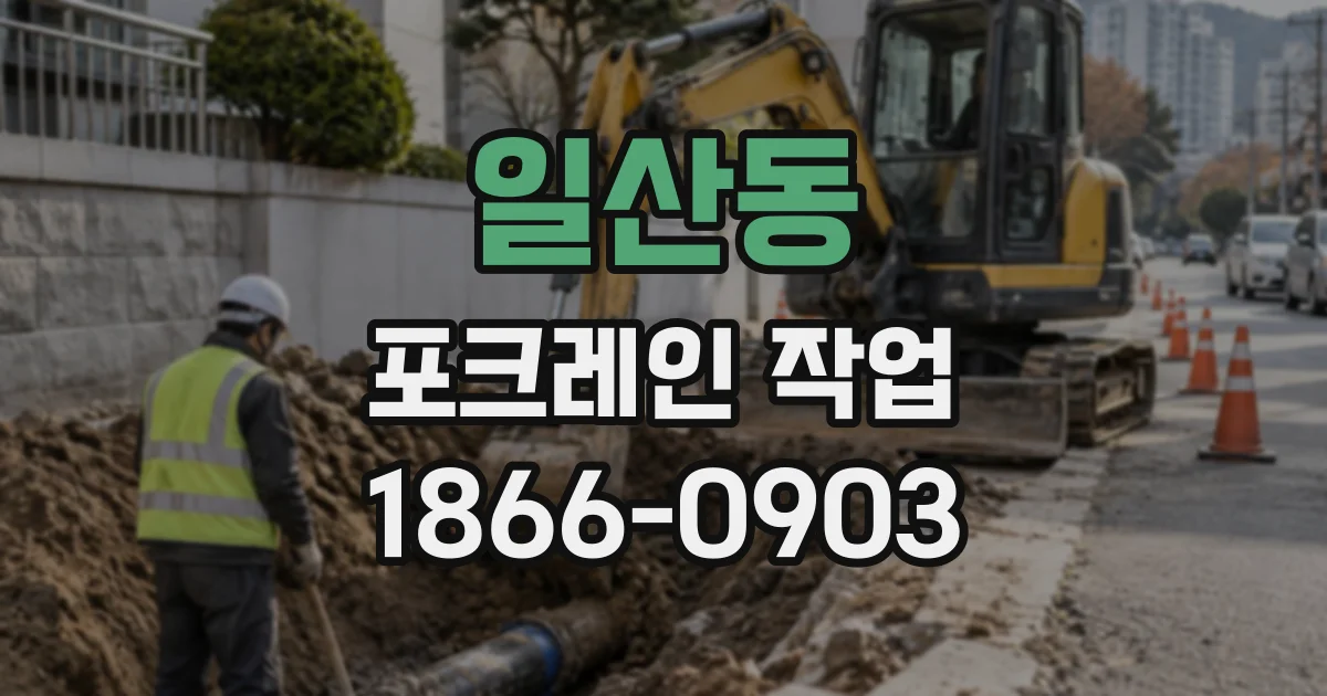 일산동 포크레인작업