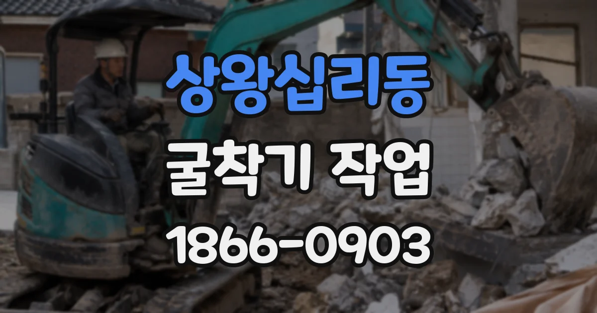 상왕십리동 굴착기 작업
