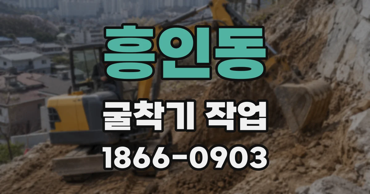 흥인동 굴착기 작업