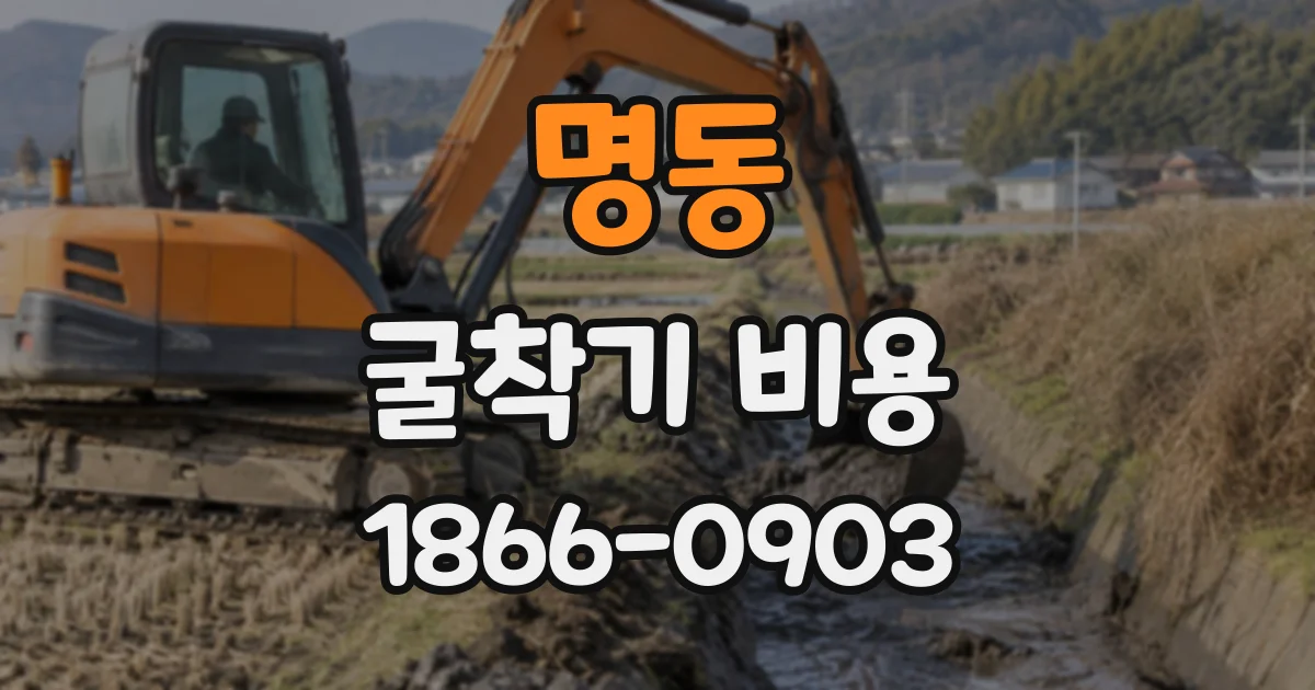 명동 굴착기비용