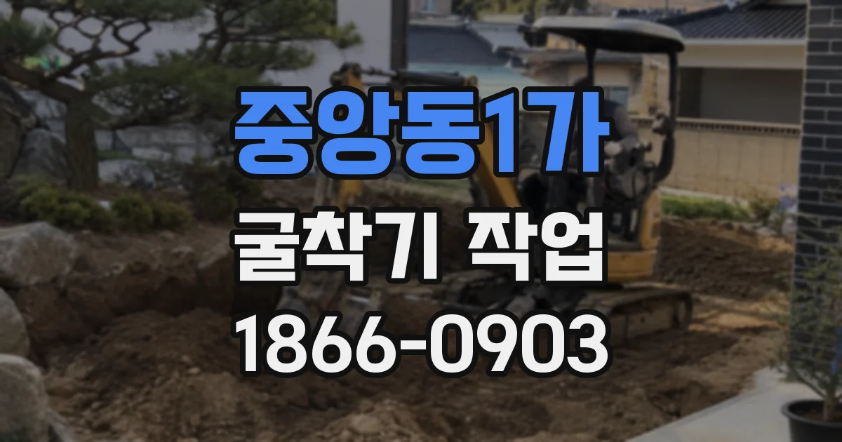 중앙동1가 굴착기 작업