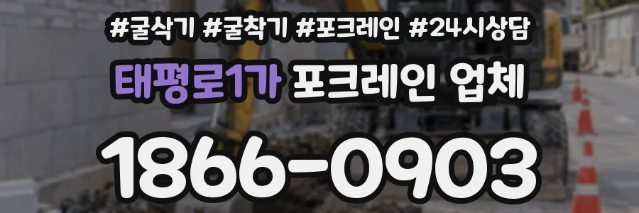태평로1가 포크레인 업체