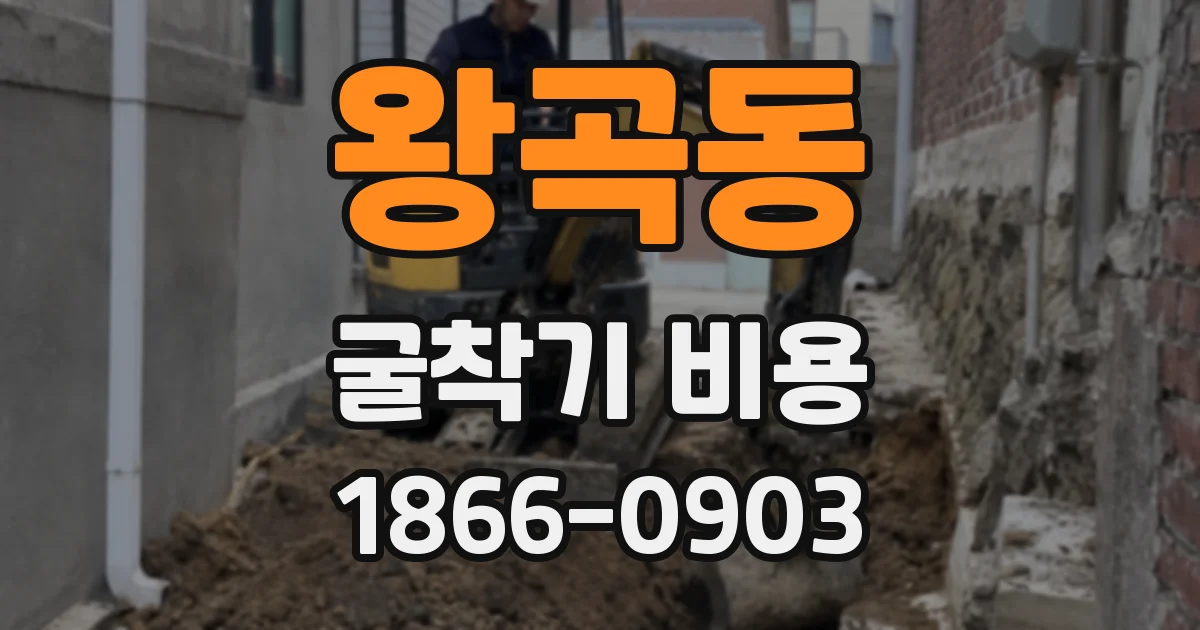 왕곡동 굴착기 비용