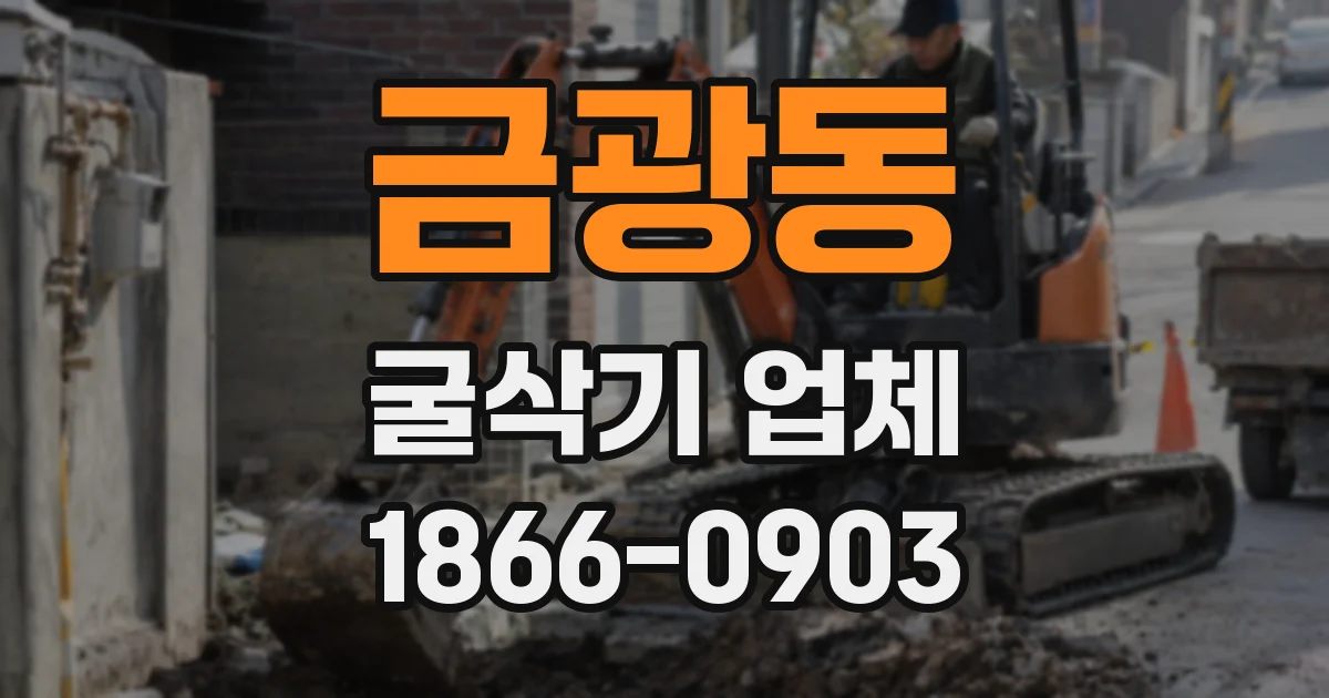 금광동 굴삭기 업체