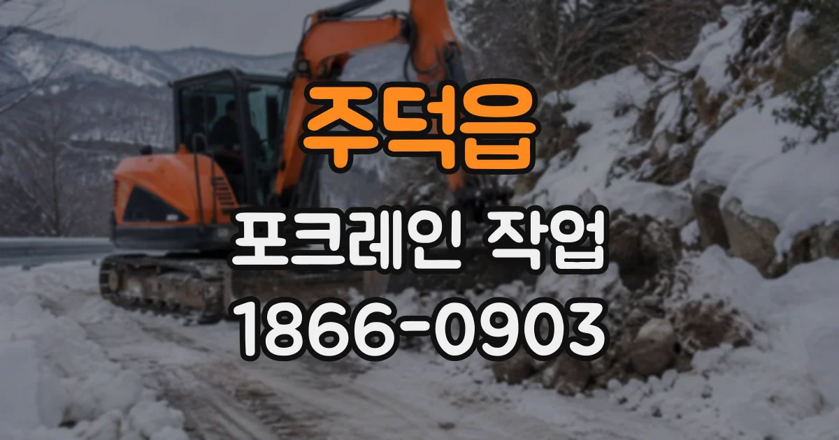 주덕읍 포크레인작업