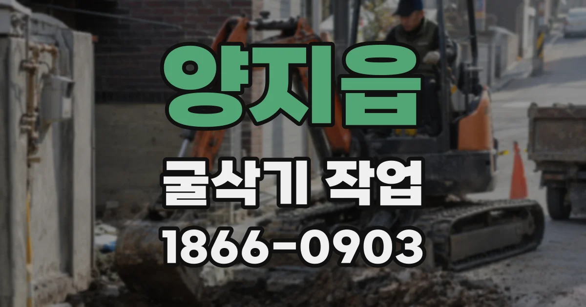 양지읍 굴삭기 작업