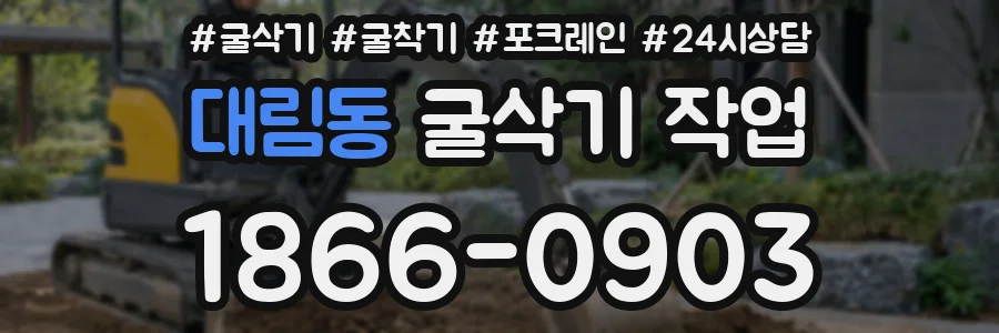 대림동 굴삭기 작업