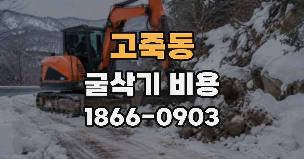 고죽동 굴삭기비용