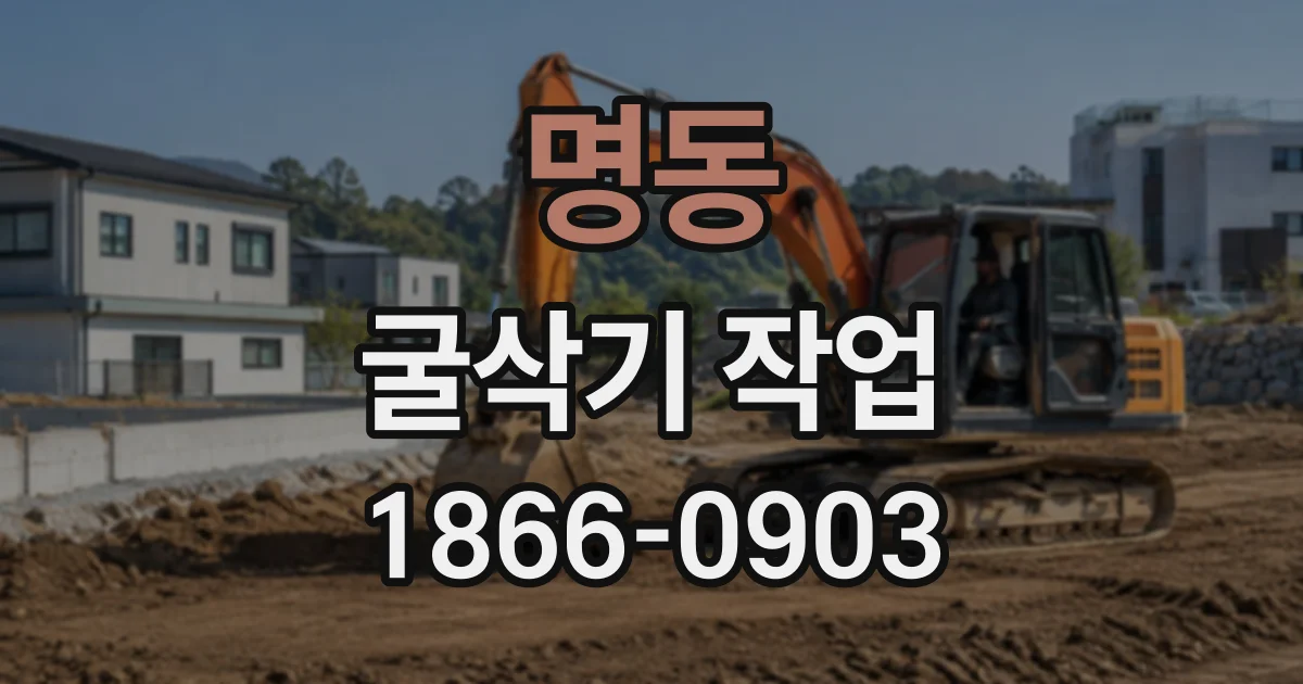 명동 굴삭기작업