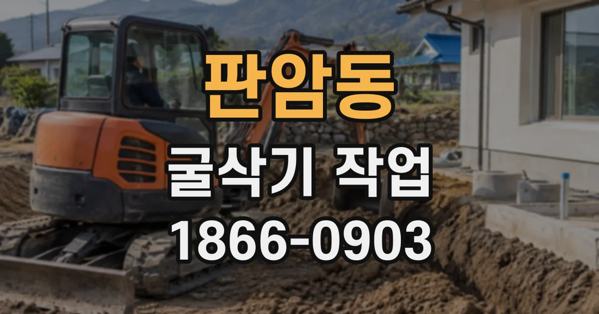 판암동 굴삭기작업