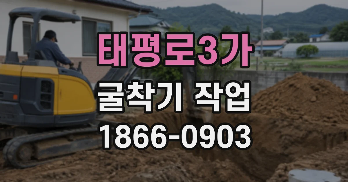 태평로3가 굴착기작업