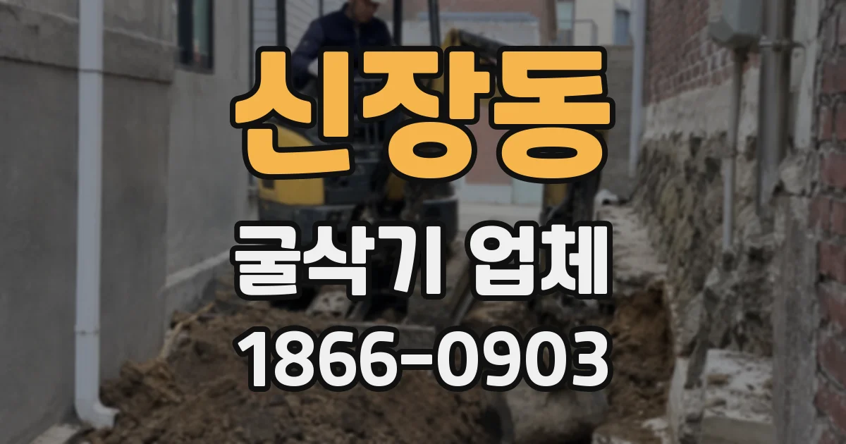 신장동 굴삭기 업체