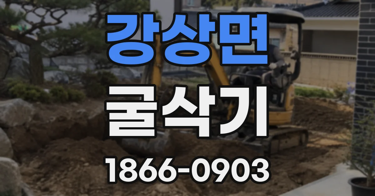 강상면 굴삭기