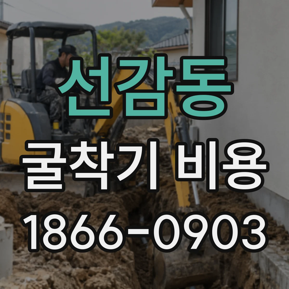선감동 굴착기 비용