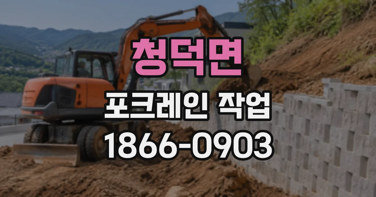 청덕면 포크레인작업