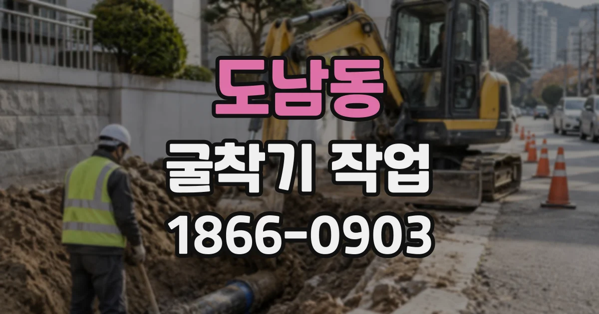 도남동 굴착기작업