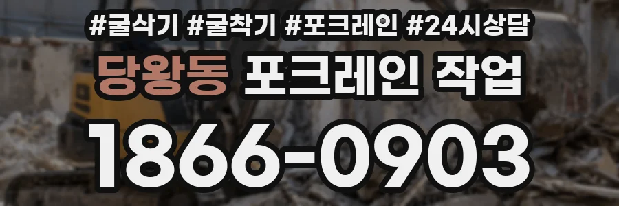당왕동 포크레인 작업