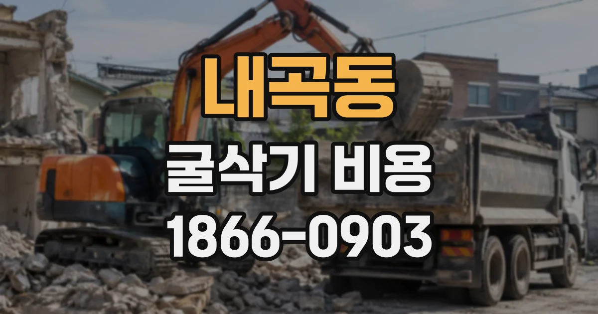 내곡동 굴삭기비용