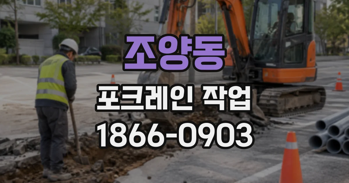조양동 포크레인작업