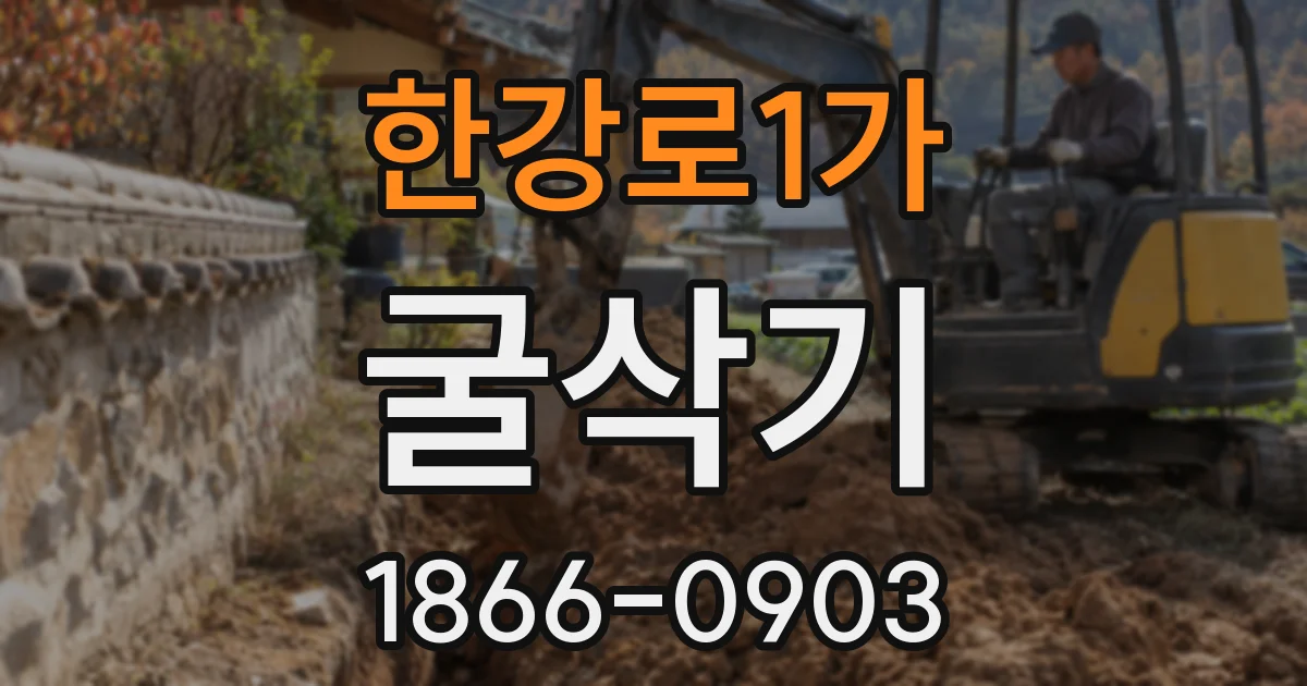 한강로1가 굴삭기
