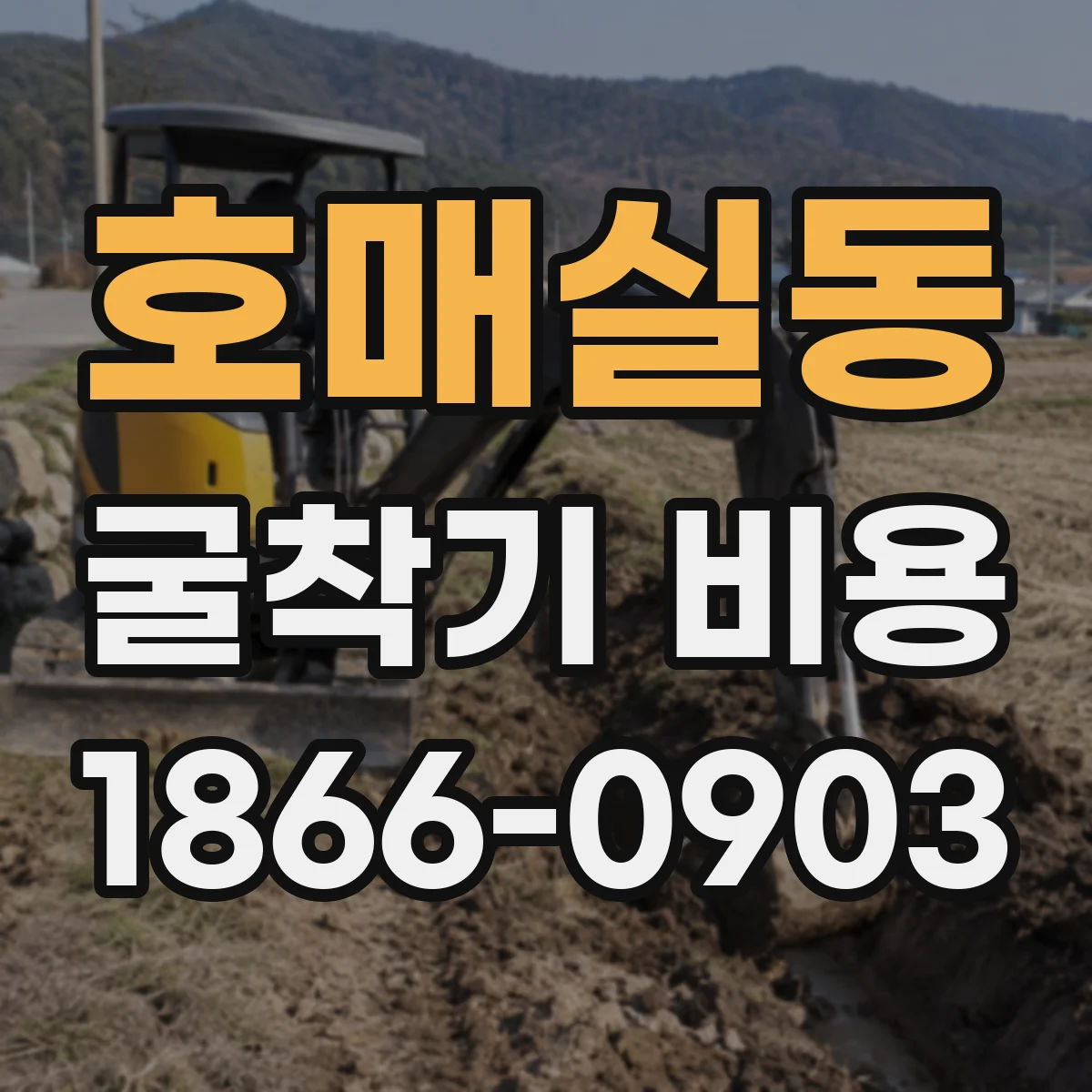 호매실동 굴착기 비용