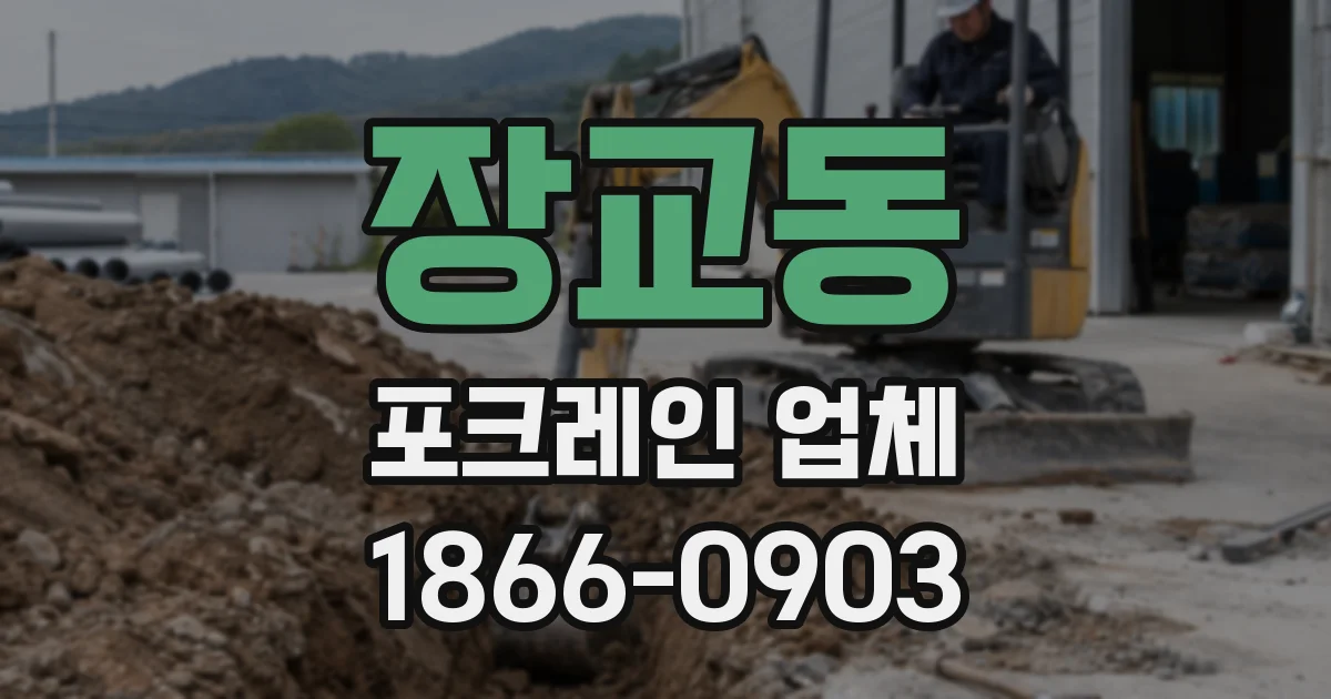 장교동 포크레인 업체