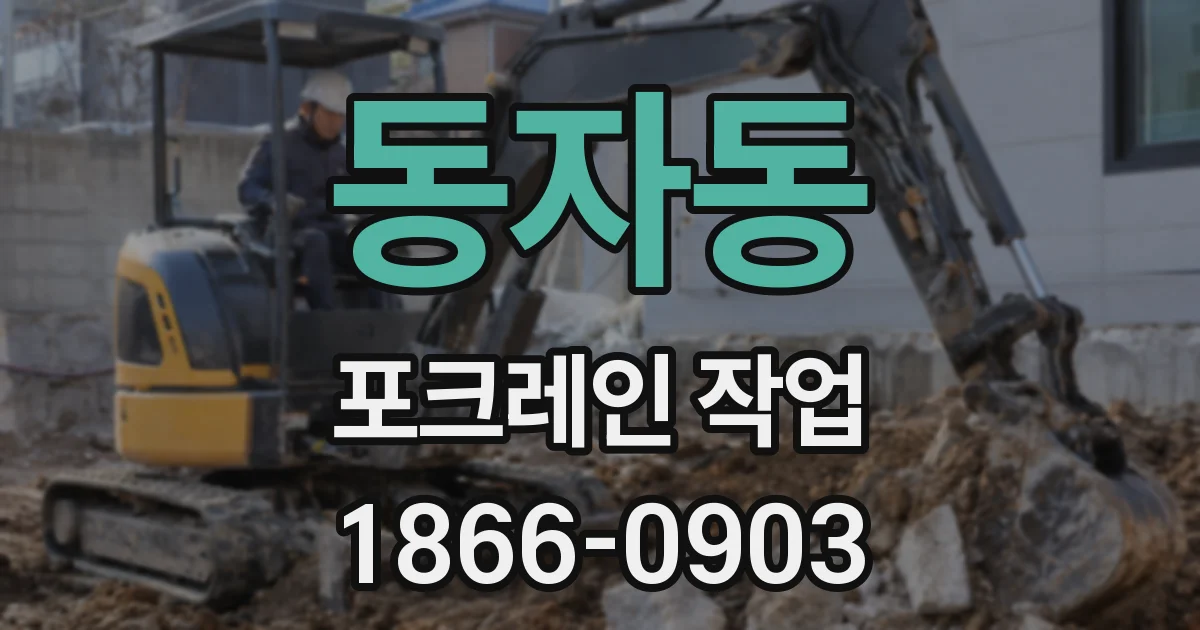 동자동 포크레인 작업