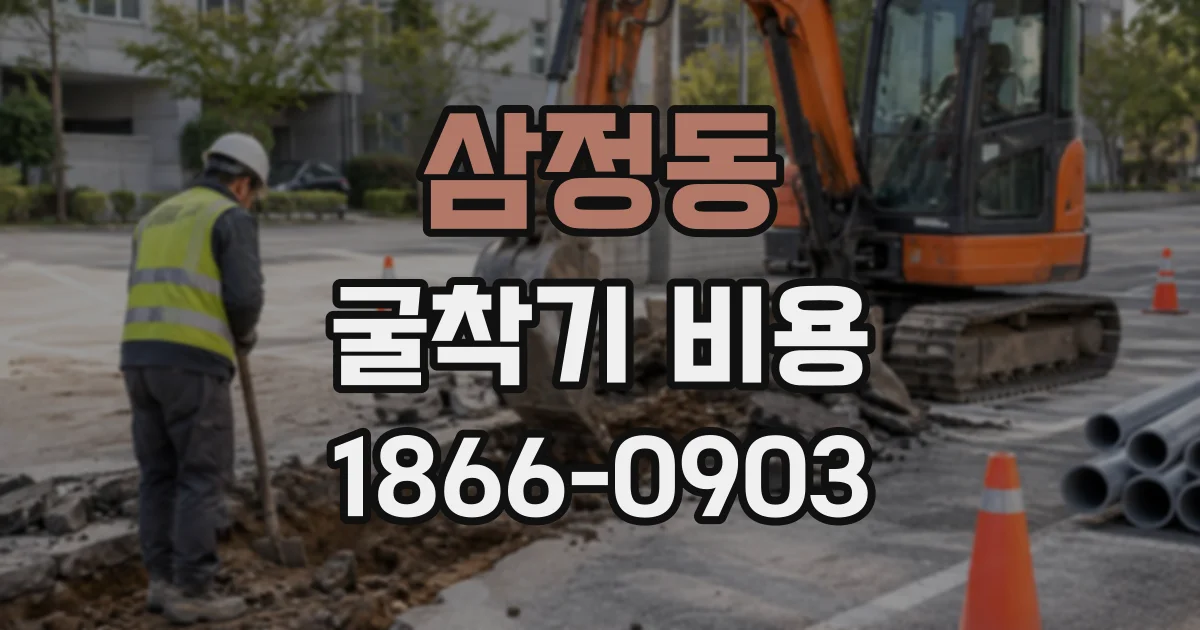 삼정동 굴착기비용