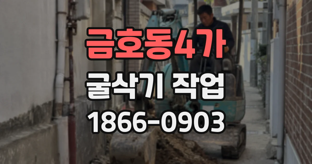 금호동4가 굴삭기 작업
