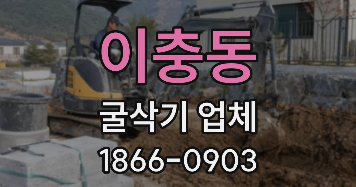 이충동 굴삭기 업체