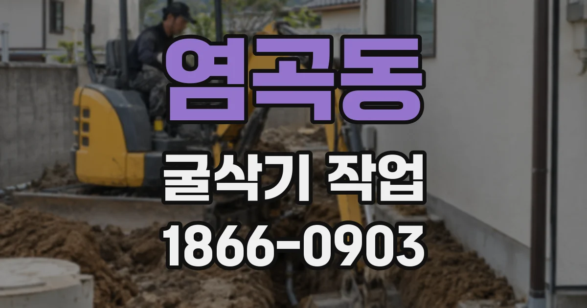 염곡동 굴삭기 작업