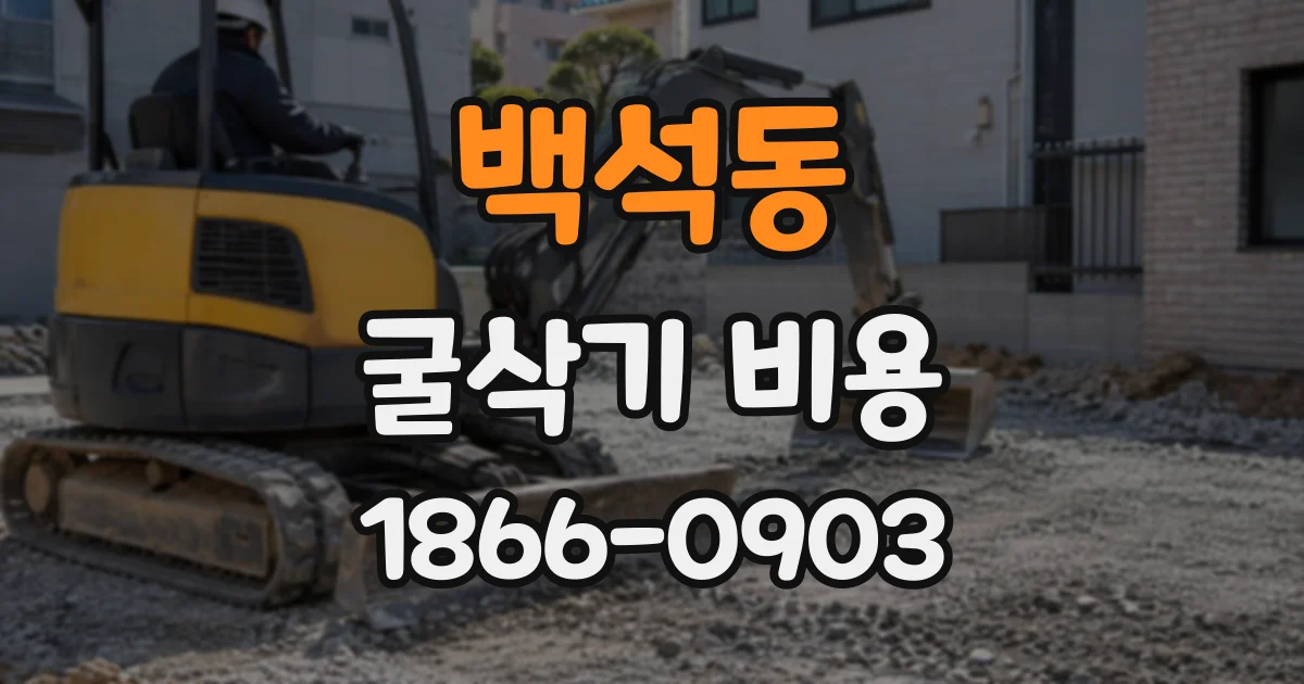 백석동 굴삭기비용