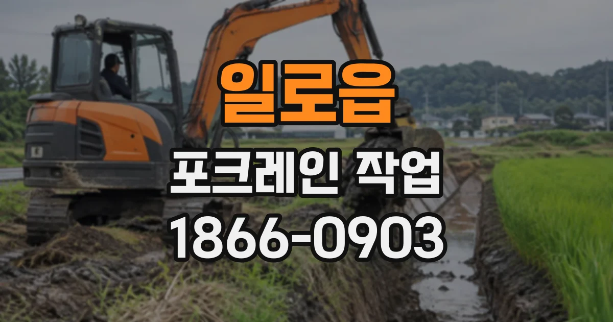 일로읍 포크레인작업