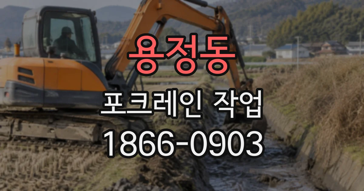 용정동 포크레인작업