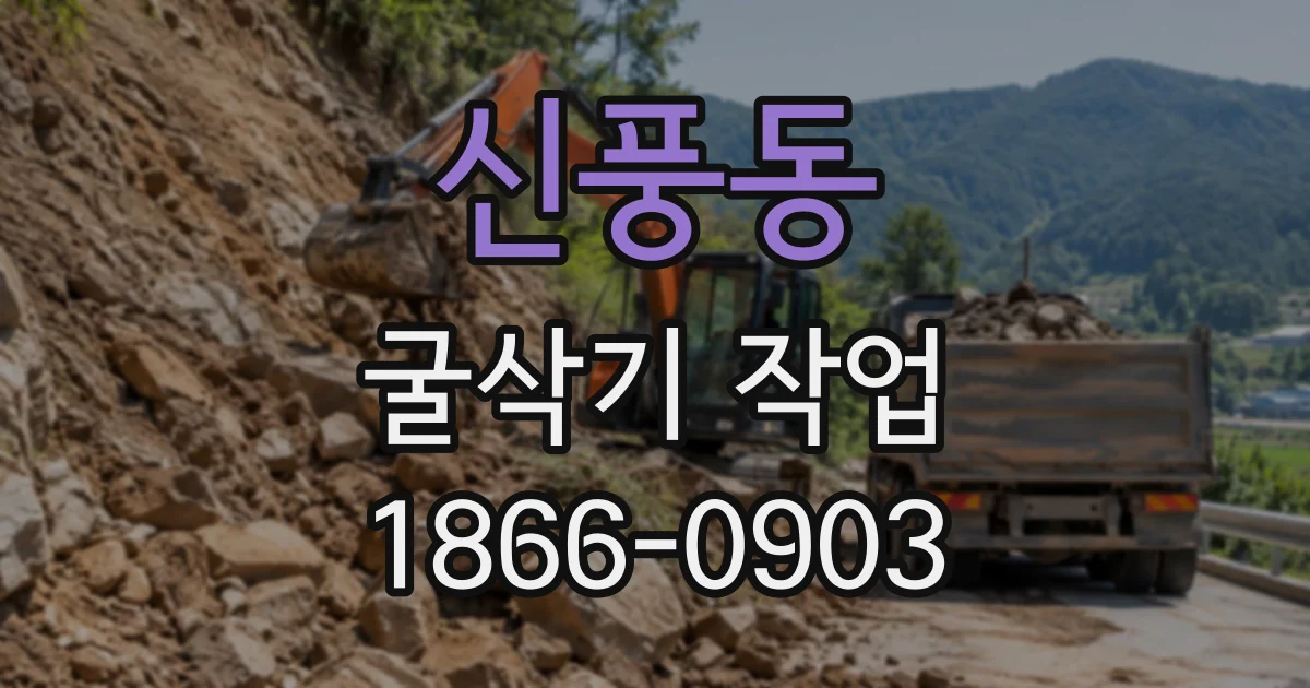 신풍동 굴삭기작업