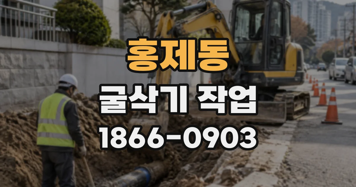 홍제동 굴삭기작업