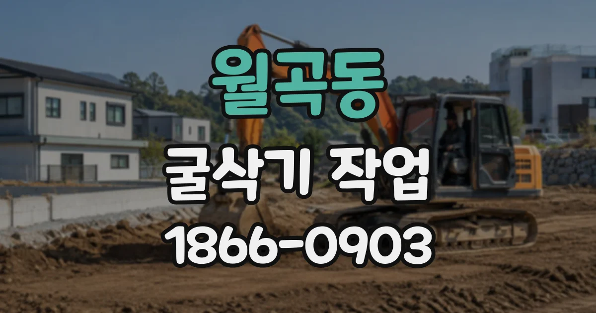 월곡동 굴삭기작업