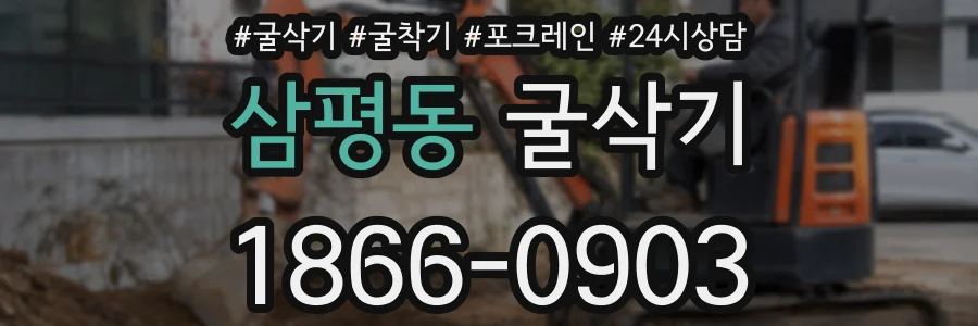 삼평동 굴삭기