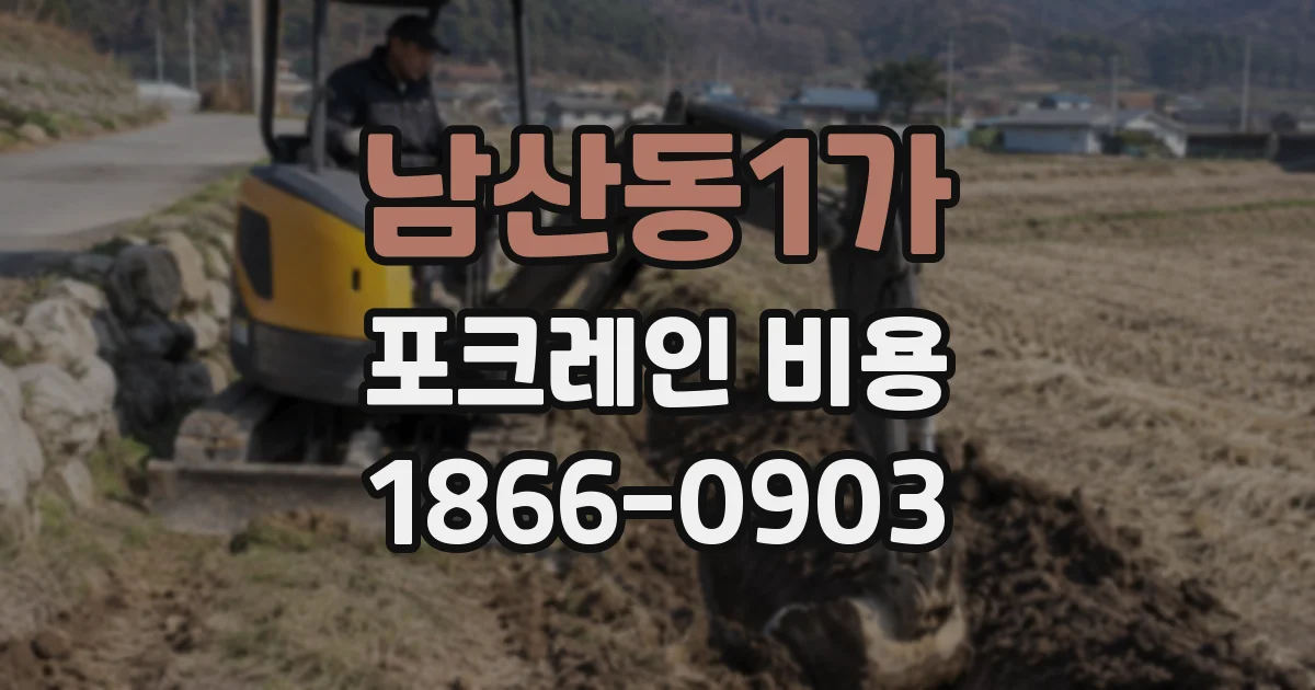 남산동1가 포크레인 비용