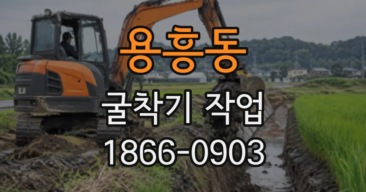 용흥동 굴착기작업