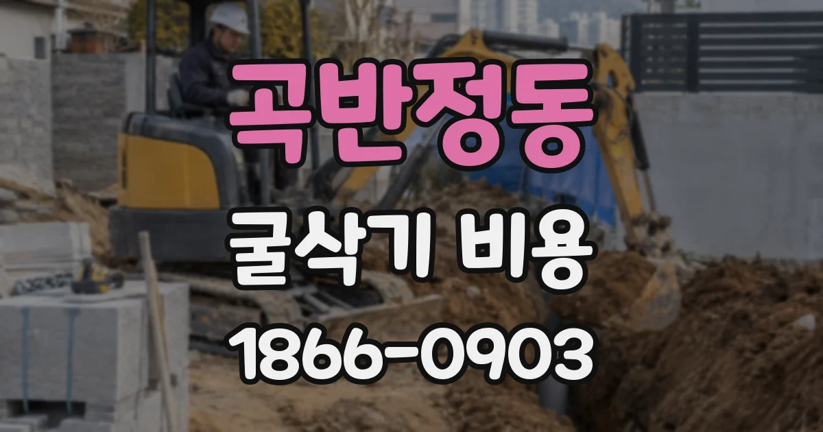 곡반정동 굴삭기 비용