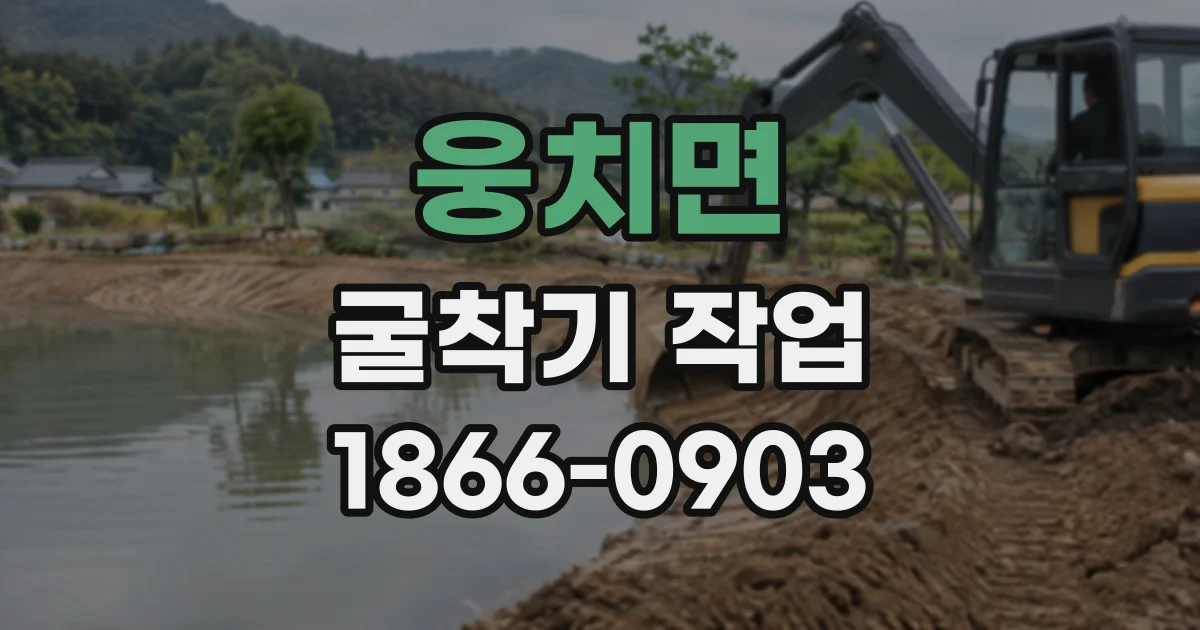 웅치면 굴착기작업