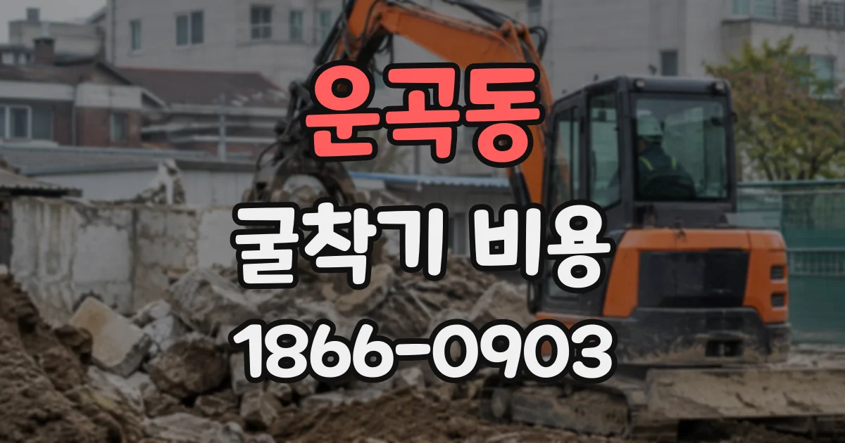 운곡동 굴착기비용