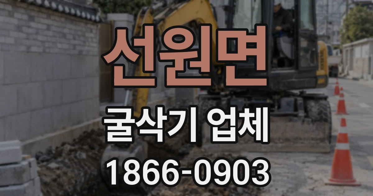선원면 굴삭기 업체