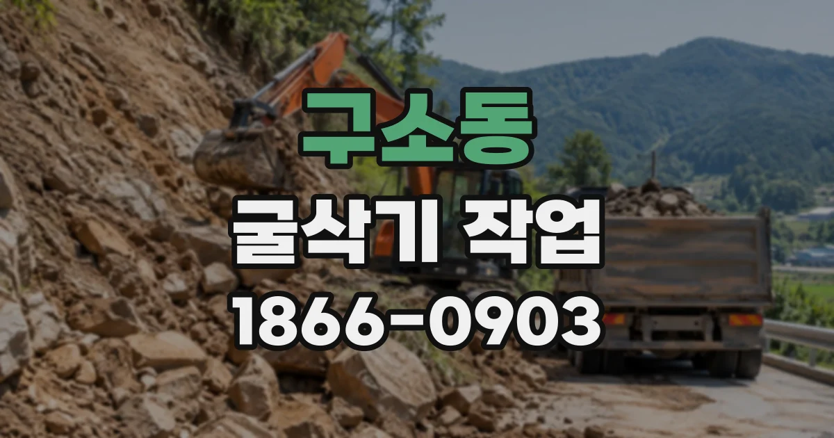 구소동 굴삭기작업