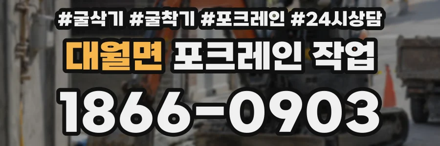 대월면 포크레인 작업