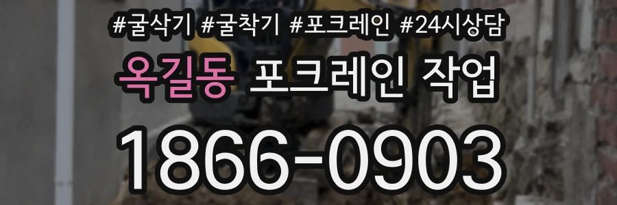 옥길동 포크레인 작업