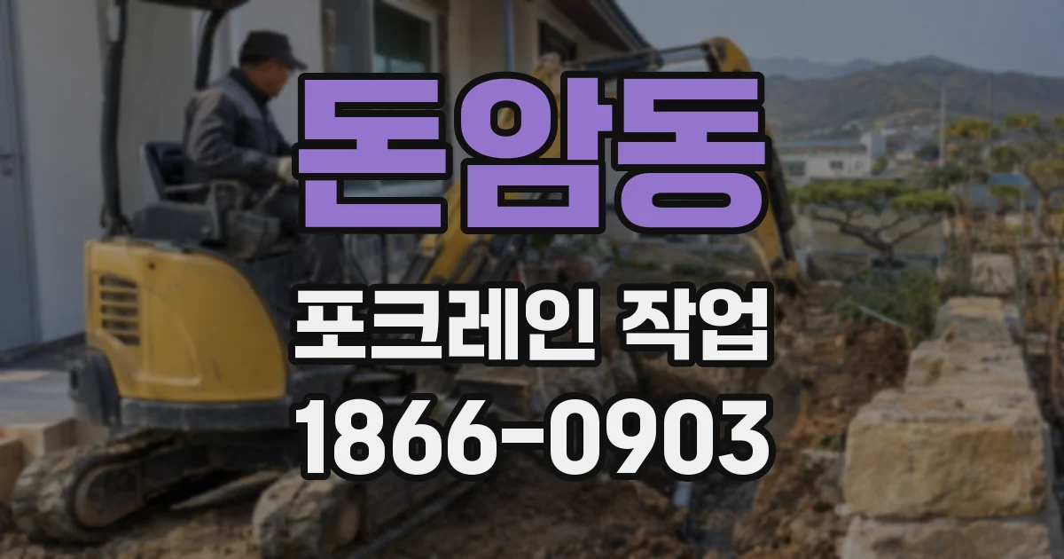 돈암동 포크레인 작업